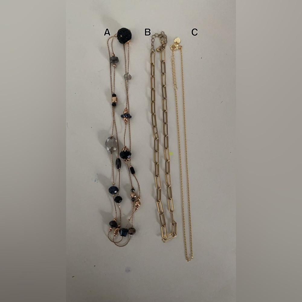 Gold necklaces